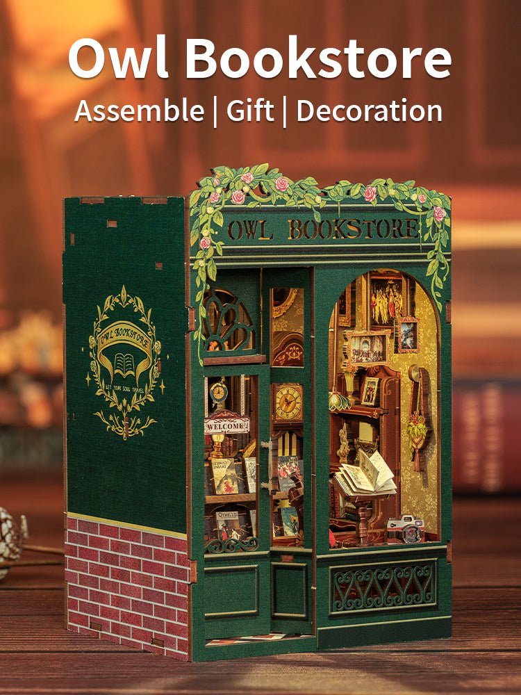 Book Nook DIY Kit: Ugglans Bokhandel - The Warm Workshop