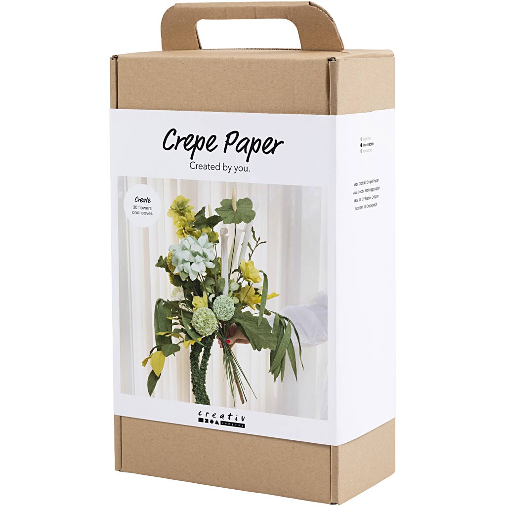 Maxi DIY Kit, Kräppappersblommor - The Warm Workshop