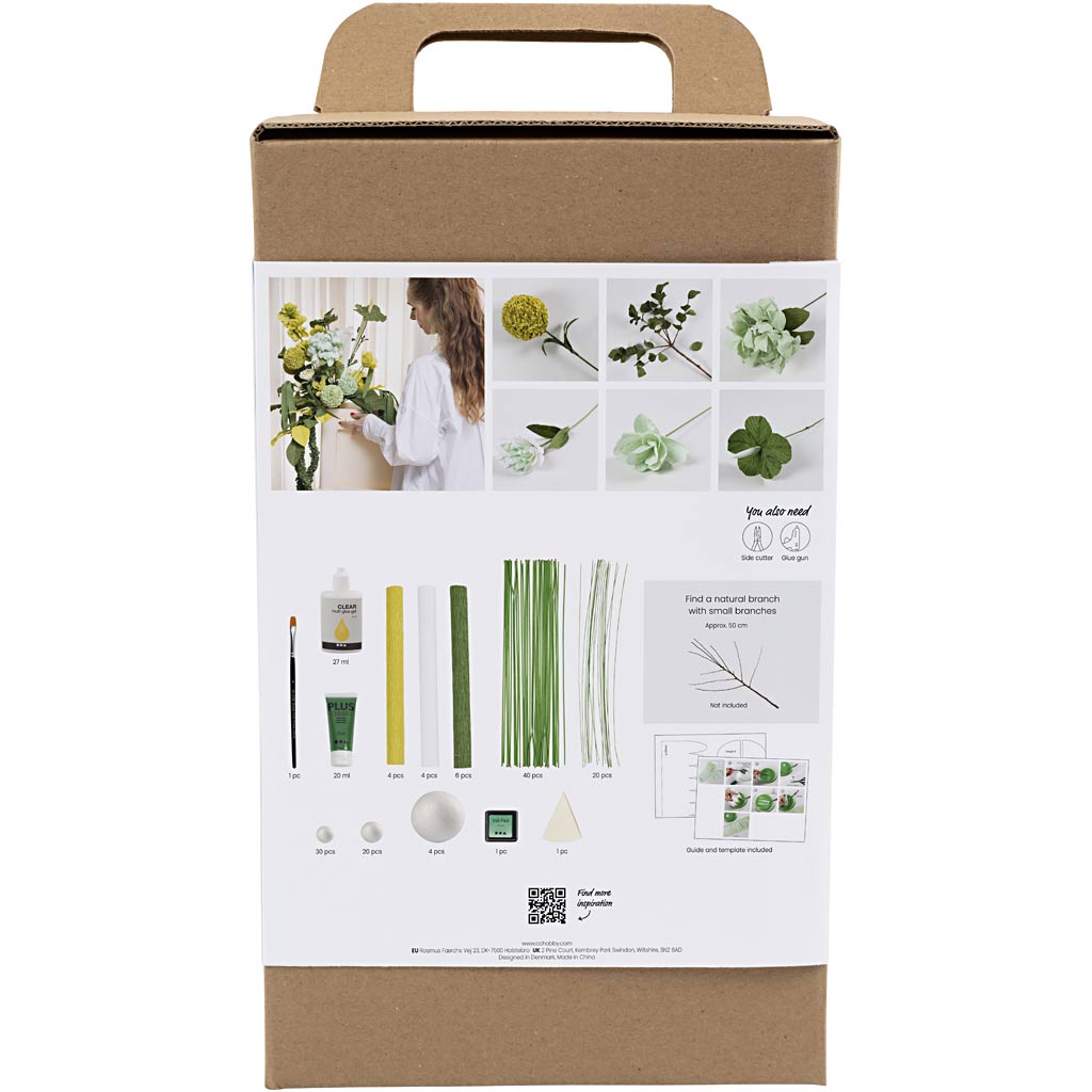 Maxi DIY Kit, Kräppappersblommor - The Warm Workshop