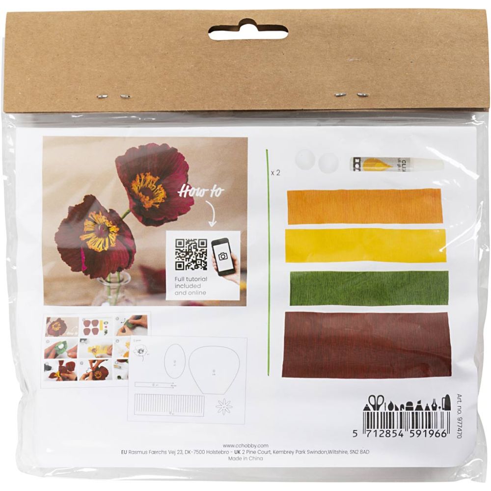 Mini DIY Kit – Kräppblommor Vinter - The Warm Workshop