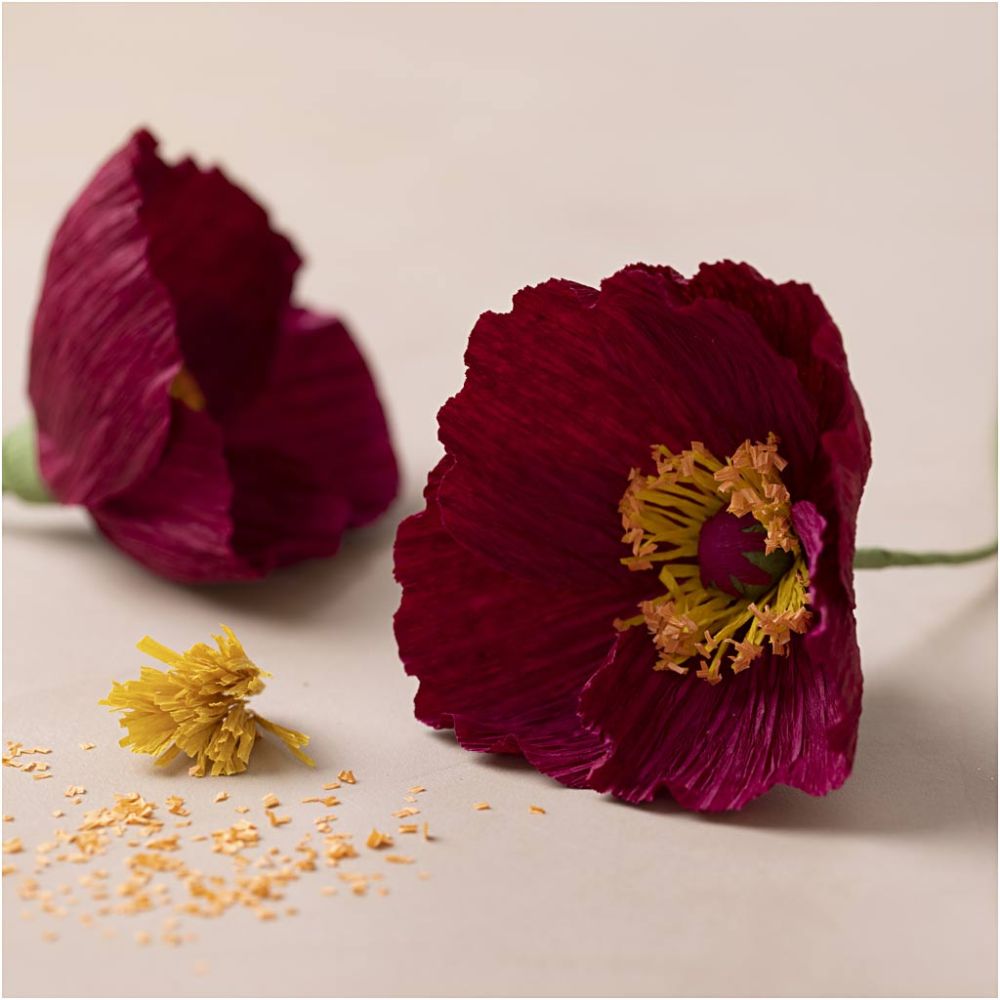 Mini DIY Kit – Kräppblommor Vinter - The Warm Workshop