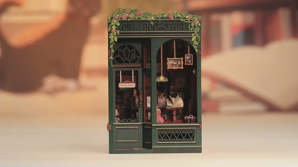 Book Nook DIY Kit: Owl Bookstore 