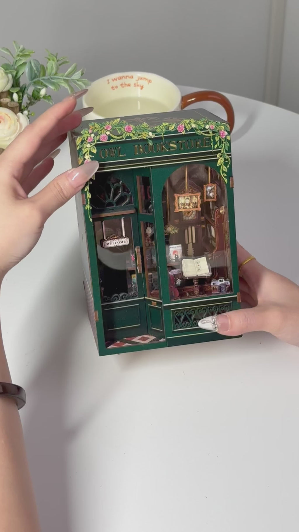 Book Nook DIY Kit: Owl Bookstore 